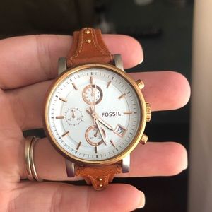 Leather Fossil Watch